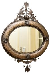 Decorative Hand Made Oval Nest Tin Wall Mirror