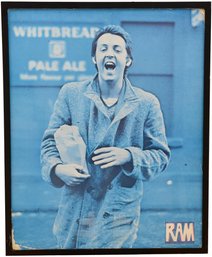 Paul McCartney Framed Original 1971 Promotional Advertising Poster For His Album 'RAM'