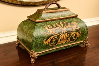 Pretty Footed Lidded Caddy Box