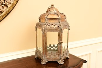 Decorative Pierced Metal Lantern Candleholder