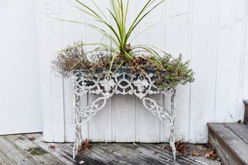 Antiqued Cast Iron Garden Planter Stand