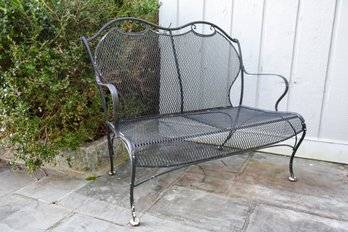 Woodard Style Wrought Iron Outdoor Garden Loveseat