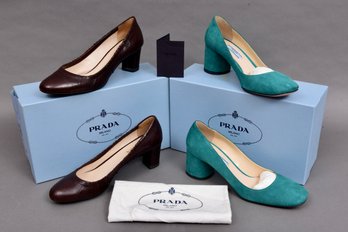 Two Pairs Of Prada Women's Dress Shoes