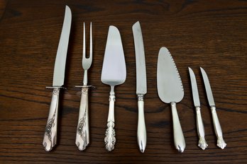 Sterling Silver Serving Pieces With Stainless Handles