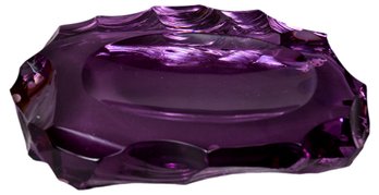 Baccarat Purple Crystal Art Glass Dish