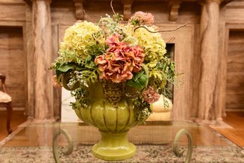 Faux Hydrangea Floral Arrangement