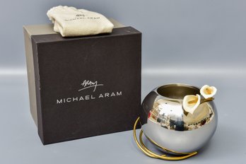 Signed Michael Aram Calla Lily Rose Bowl In Original Box