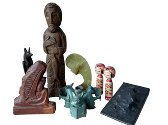 Collection Of Mixed Sculpture Dcor Items And More.