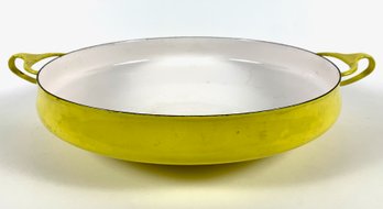 1960s Dansk Designs Large Kobenstyle Yellow Enamelware Paella Pan Design By Jens Quistgaard Made In Denmark