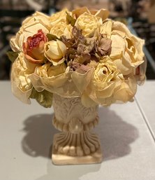 Decorative Vase With Silk Floral Arrangement