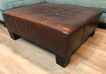 MITCHELL GOLD & BOB WILLIAMS Leather Ottoman