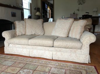 Traditional Style Chenille Tightback Sofa