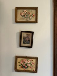3 Wall Art Of Victorian Florals