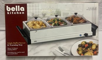 Bella Kitchen Triple Buffet Server & Warming Tray