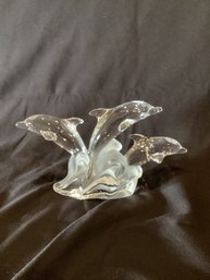 Beautiful Lenox Glass Dolphin Statue