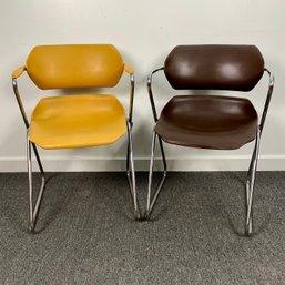 Two Modern Acton Stacking Chairs