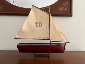 Vintage Miniature Model Sailboat