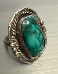 Vintage Turquoise And Silver Ring