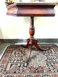 Tooled Leather Top Mahogany Table