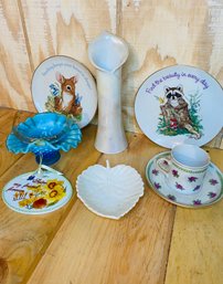 Colorful Lot- Vase,teacup,plates And More