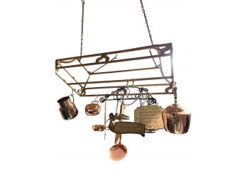 Gold Metal Pot Rack