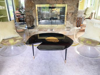 Very Chic! Fendi Casa Laquered & Brass Coffee Table