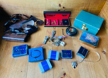 Large Lot Of Jewelry,sunglasses And Trinket Boxes