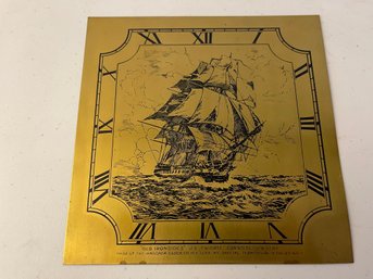 Old Ironsides Brass Clock-face By Antonia Clock Co