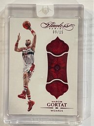 2015-16 Panini Flawless Marcin Gortat Ruby Parallel Card #49     Numbered 9/15    Real Ruby Embedded In Card