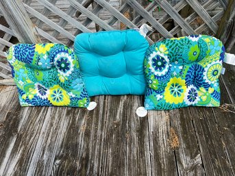 3 Outdoor Cushions, 2 New By Solarium