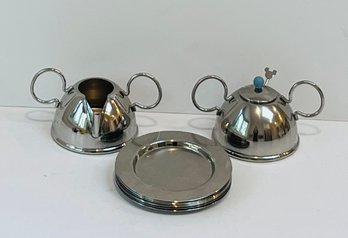 Michael Graves 'Mickey Mouse Gourmet Collection' Sugar, Creamer, And Plates