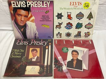 Four Elvis Presley Christmas Vinyl Records