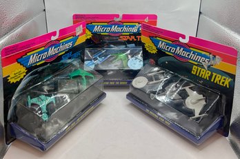3 Brand New Star Trek Michromachine Figure Sets