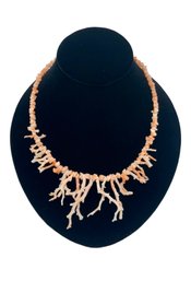 Vintage Natural Pink Coral Necklace