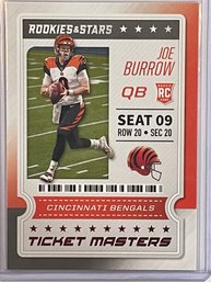 2020 Panini Rookies And Stars Joe Burrow Red Parallel Rookie Card #11