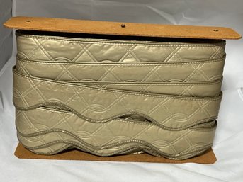 Quilted Scalloped Gold Tone Vinyl Shelf Edging Trim 25 Plus Yards