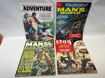 1962 Selection Of Mens Adventure Magazins
