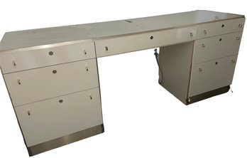 Beige Lacquer Finish Desk