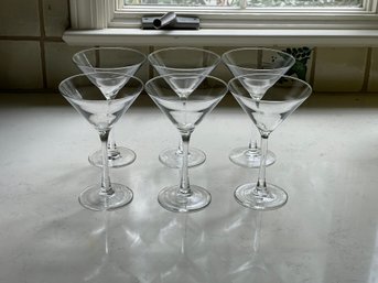 6 Martini Glasses