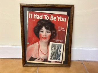 1920s Vintage Sheet Music For Framing It Had To Be You By Gus Kahn And Isham Jones Art Deco Cover