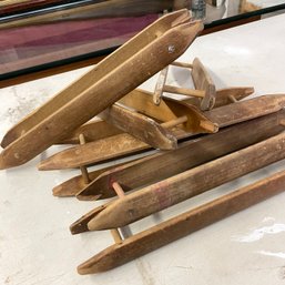 Vintage Wooden Weaving Shuttles