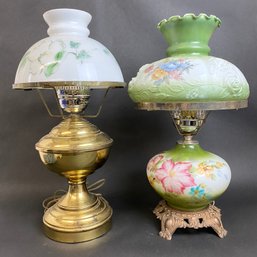 Antique Lamps Brass And Glass