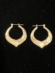 14 Kt Yellow Gold Earrings, 2.7 Dwt