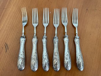 Fruit Forks, 800 Silver