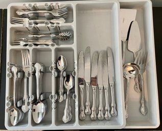 Camden Stainless By Wallace Silver 86 Piece Flatware Collection