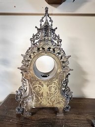 French Brass Mantel Clock, Case Only