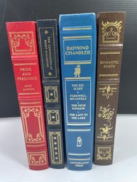 Classic Hardcover Books - Pride And Prejudice - Raymond Chandler- Confessions Of St Augustine - Romantic Poets