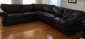 BERNHARDT Furniture Leather Sectional