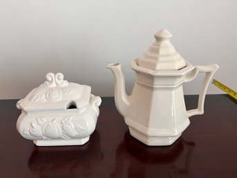 Ceramic Tea Pot And Gravy Boat