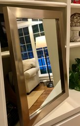 Modern Brushed Nickel Mirror